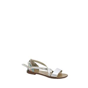 Mini Boden Girls Strappy Buckled Sandals Silver Size 13